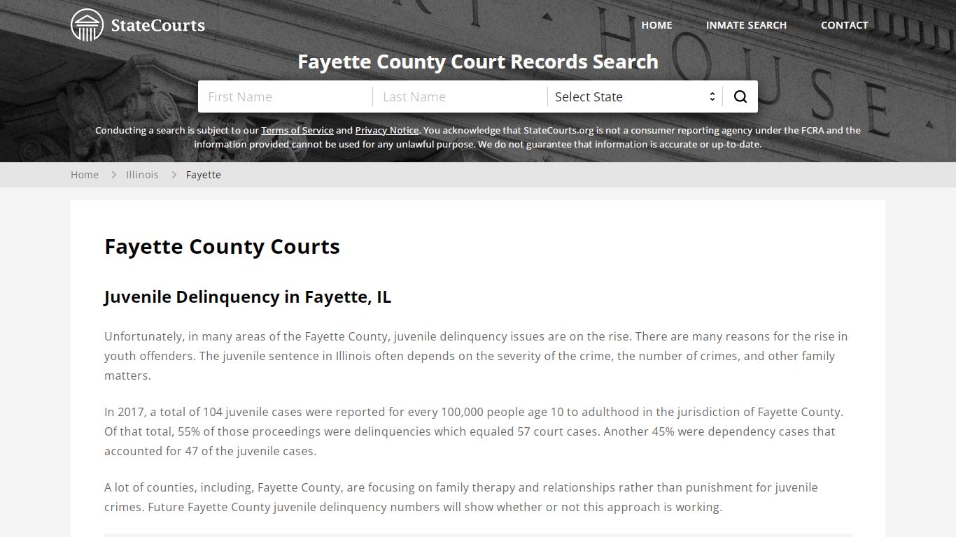 Fayette County, IL Courts - Records & Cases - StateCourts